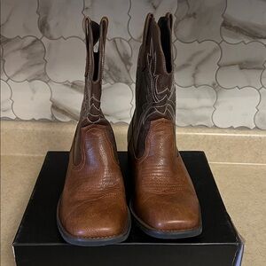 Men's Brown Leather Western Boots